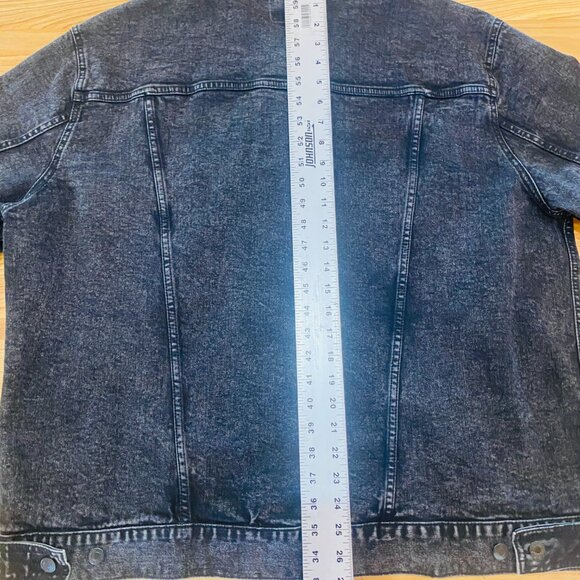 Washed Black Unisex Black Denim Jacket Never Worn Threadfast Apparel Size XL - Picture 8 of 11